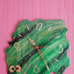 Geode Wall Clock Epoxy Resin