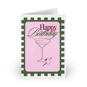 Cartes d'anniversaire élégantes et féminines | 1 ou 10 pièces | Idéal pour les anniversaires