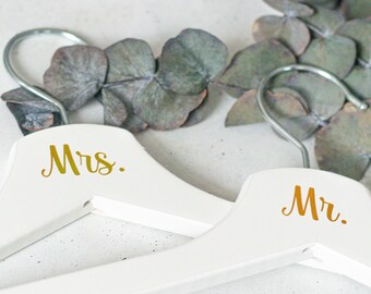 Bügel Hochzeit personalisiert, Mrs. , Mr. , Braut, Bräutigam, Kleiderbügel Hochzeit