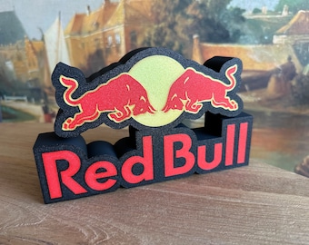 Red Bull logo LightBox - 3D Printed, WiFi