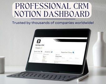 Notion crm-Vorlage, Small Business, Makler & Freelancer Planer, Projekt-Mangement, Kunden-Portal, Kundenbeziehung, Invoice Tracker