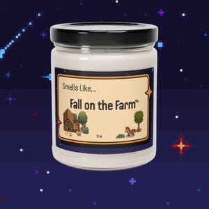 Stardew Valley, Fall on the Farm Soya Duftkerze, 9 Unzen, Videospiel Merch, Cozy Gamer, Cozy Videospiel