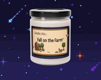 Stardew Valley, Fall on the Farm Scented Soy Candle, 9oz, Videogame Merch, Cozy Gamer, Cozy Videogame