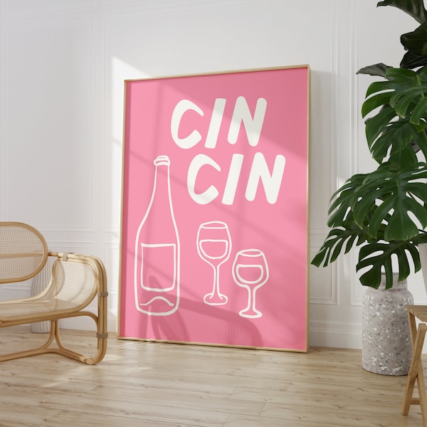 Trendy Bar Cart Prints Aesthetic Wall Art, Cocktail Prints Pink Girly Wall Art, Dorm Room Decor Bar Cart, Art Preppy College Apartment Decor