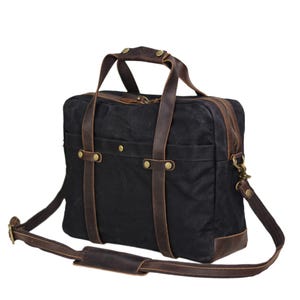 Sac pour ordinateur portable en cuir pour homme Sac porte-documents en toile Sac de bureau Sac à bandoulière en toile Sac à bandoulière Sac de voyage Sac d'écoleSac d'affaires Cadeaux pour lui et elle