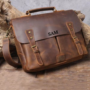 Maletín de piel de grano completo, bolso para portátil, bolso de hombro, bolsos cruzados, bolsos de piel, bolso de oficina, maletín de negocios, cartera, regalo para él