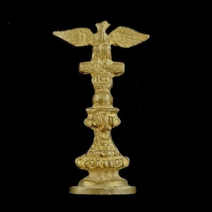 Antiek verguld brons Royalty keizerlijke adelaar koninklijke lakzegel wapeningsstempel cijfer