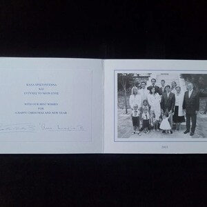 2003 signierte der griechische König Konstantin Königin Anne-Marie von Royal Christmas Card Royalty