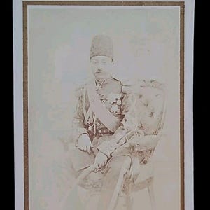 Qajar Prince Ali Khan Signed Cabinet Card CDV Photo Carte Visite Consul General