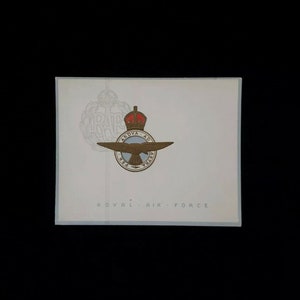Royal Air Force Card signiertes König George VI Royalty Militär Indien RAF Dokument