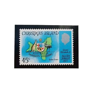 Sello postal real del Jubileo de Plata de la Reina Isabel de 1977 ISLA DE NAVIDAD