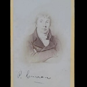 Antique John Philpot Curran Photograph CDV Carte de Visite Document Cabinet Card