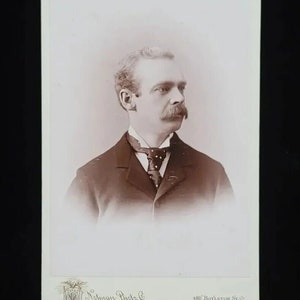 1895 Massachusetts State House of Representatives Fred Stanley Signed Photo CDV