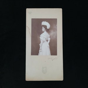 Rare Antique Imperial Russian Royalty Cabinet Card Signed Countess Crown Cypher