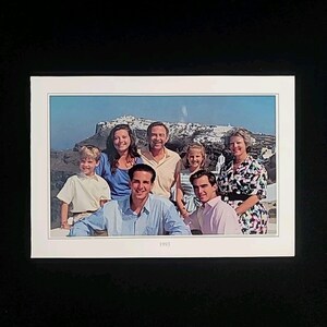 König von Griechenland Konstantin signierte Königin Anne Marie Royal Christmas Card Royalty
