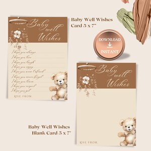 Baby gut wünscht Karte, Wünsche für Baby Karte, Liebes Baby Grußkarten, Ratschläge für Mama, INSTANT DOWNLOAD