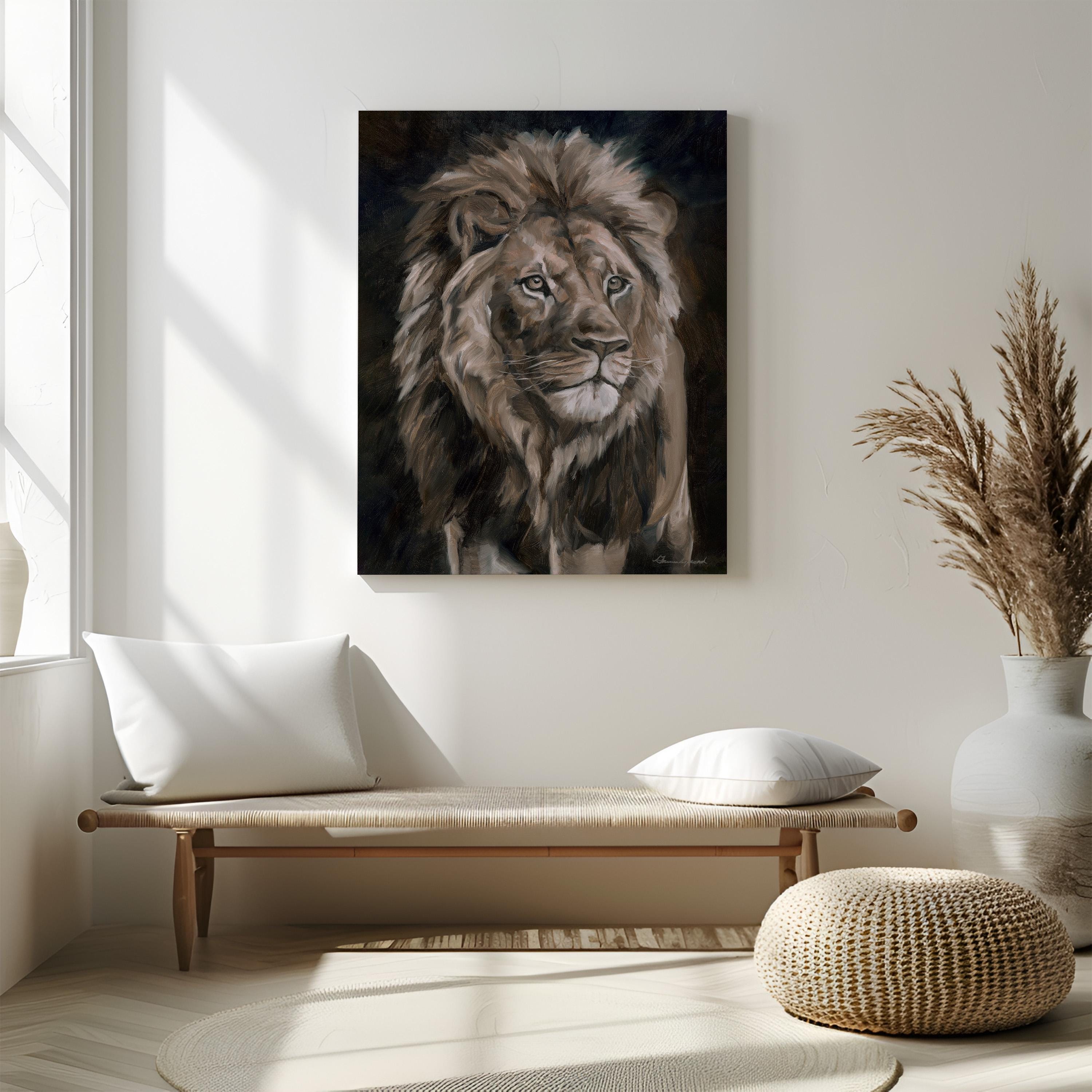Aslan Oil Painting | Lion Wall Art | Oil Painting by Alyssa Gammelgaard ...