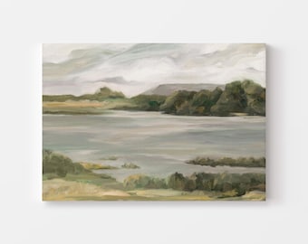 Beside Still Waters Psalm 23 | Peaceful Landscape Wall Art | Oil Painting by Alyssa Gammelgaard | Heart of Eden Art | Canvas or Paper Print