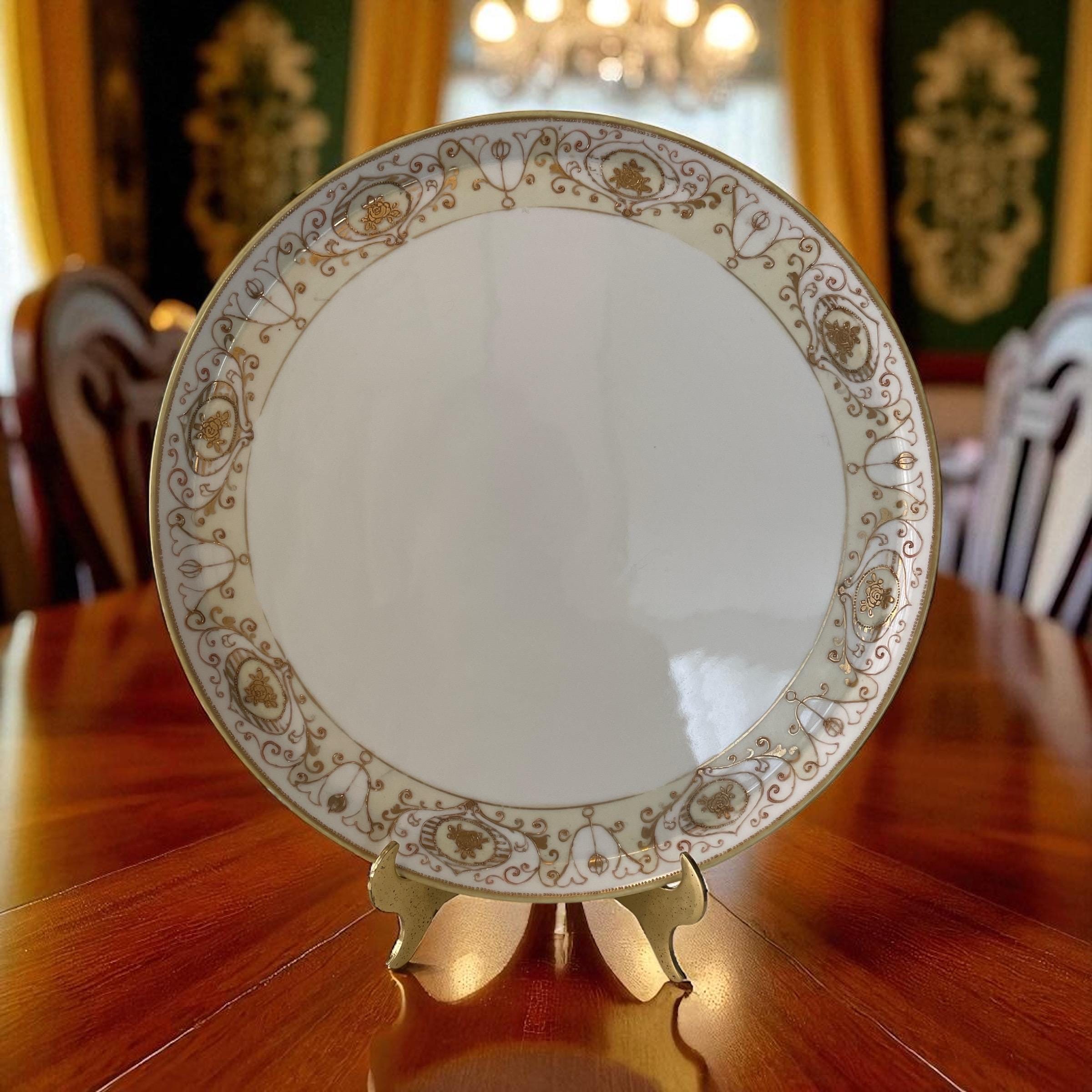 Noritake 紫の縁取り 平皿　1950−1960年代 Noritake 紫の縁取り 平皿 1950−1960年代