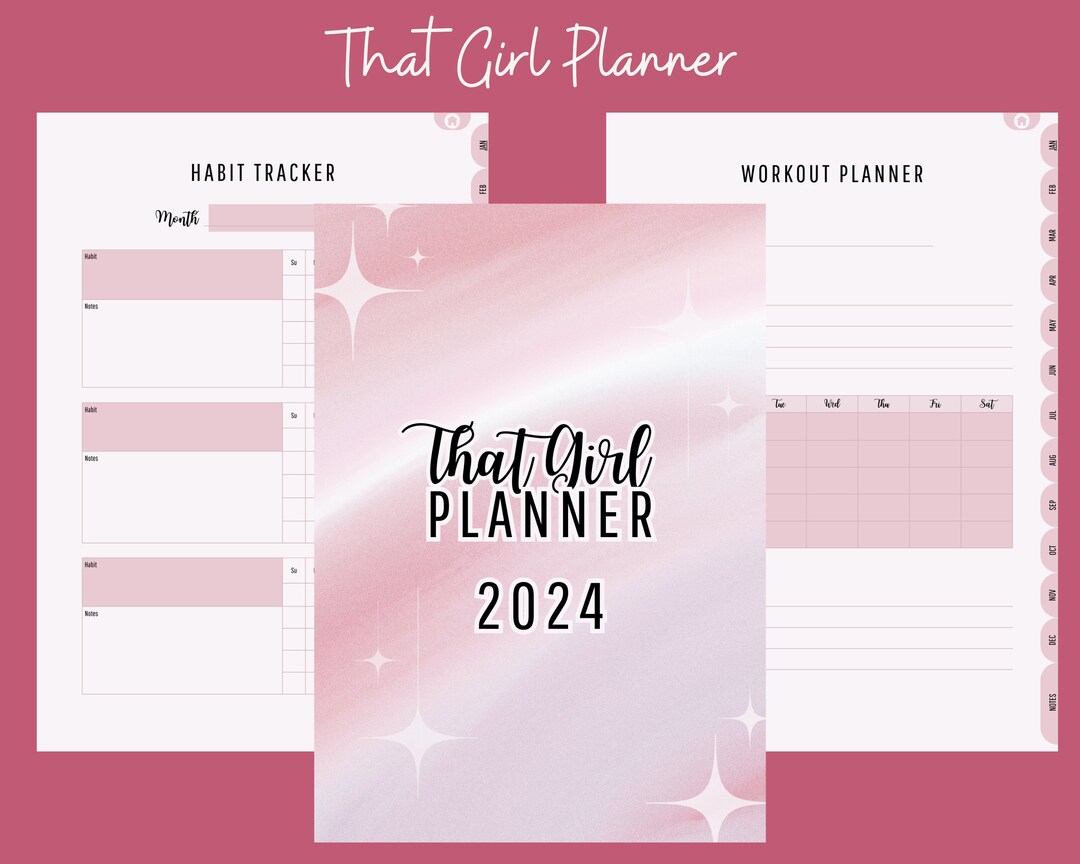 That Girl Planner Digital File Undated iPad Planner Daily Weekly Pink ...