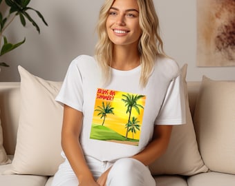 Palm Tree Summer T-Shirt, Tropical Beach Vacation Graphic Tee
