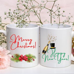 New Year & Christmas Gifts, Merry Christmas and Happy New Year, New Year Mug, Happy New Year Mug, New Year Decor, 2024 Decor, New Year&#39;s Eve