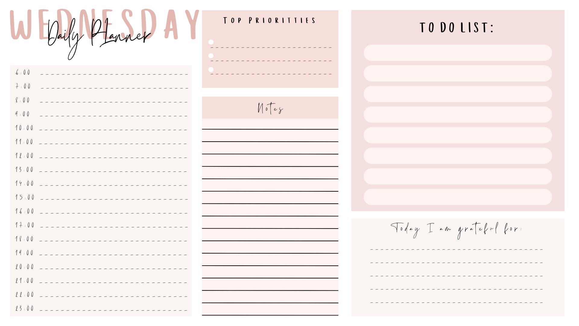Planner Template - Etsy