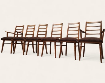 6x chaises du milieu du siècle