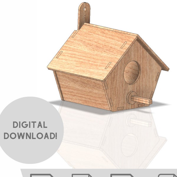 Wood BirdHouse Diy Laser Cutting SVG File CDR File DXF File For Laser Cutting Machine