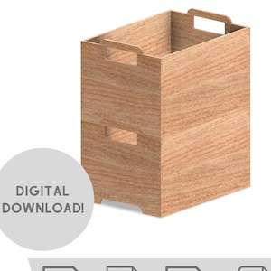 Può includere: Download digitale di una scatola di legno con maniglie. I file sono disponibili nei formati DXF, SVG, CDR e PDF.