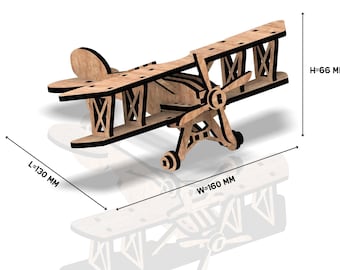 AirPlane Laser Cut Puzzle Wood SVG File CDR File DXF File For Laser Cutting Machine