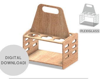 Soporte de cerveza Corte láser de madera Archivo SVG Archivo CDR Archivo DXF para máquina de corte por láser