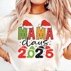 Mama Claus Png, Christmas 2025 SVG PNG.  Mama Claus png, Grandma Christmas Png, Christmas Reindeer Png, Christmas Sublimation Designs.