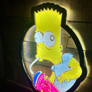 Bart Simpson Neon Sign - Etsy