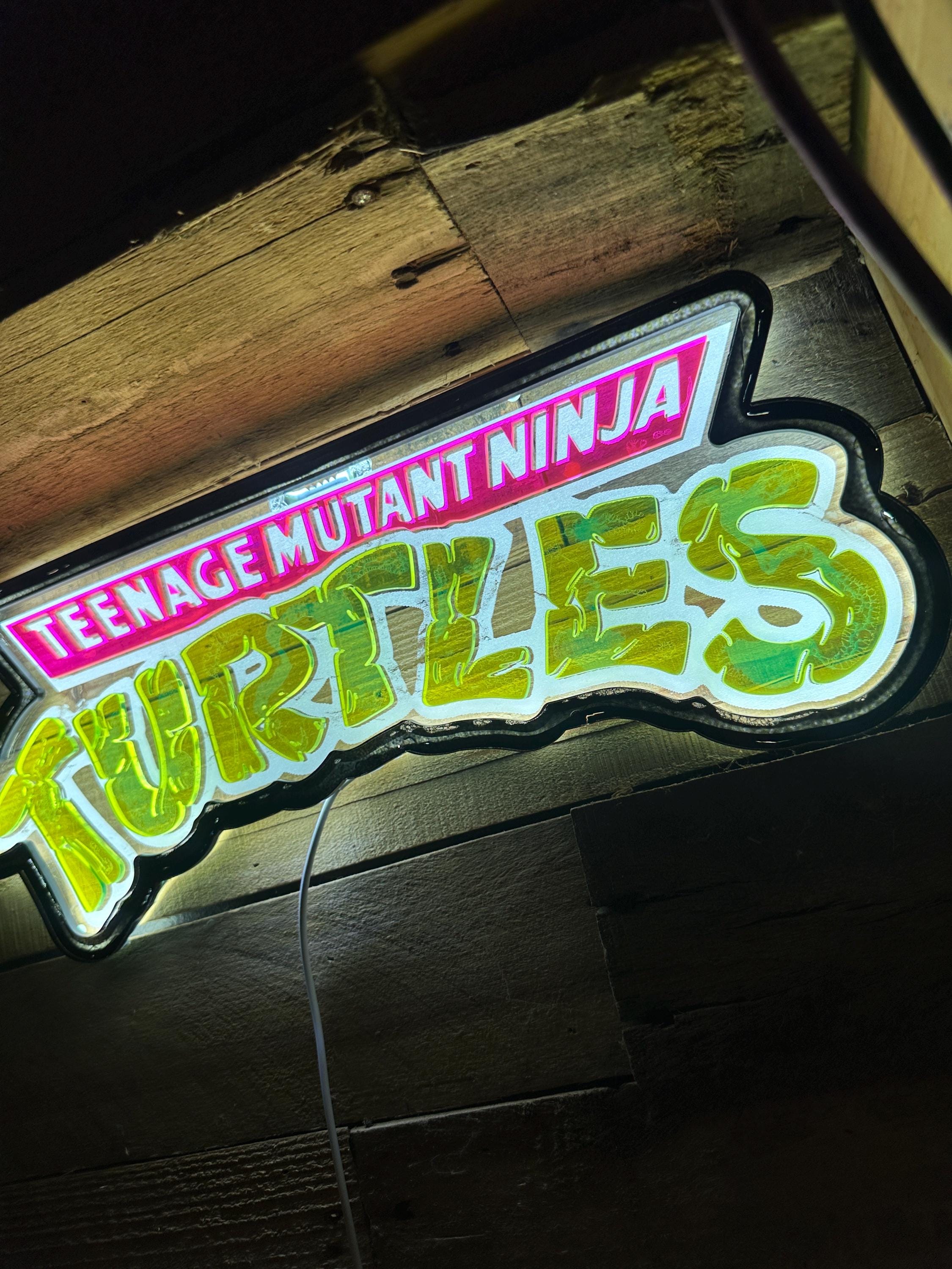 Tmnt Intro Sign Retro TMNT LED Acrylic Multi Layer Neon Sign - Etsy