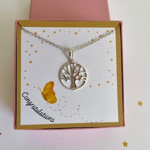 Sterling Silver Tree of Life Pendant Necklace: Family Amulet Gift