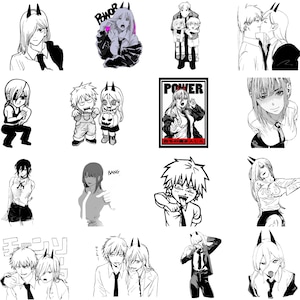 Anime Svg-Png Layered Mega Bundle, Chainsaw man SVG-Png High Quality Files