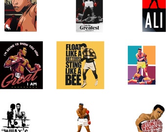 Ensemble Muhammad Ali SVG PNG | Images clipart de Mohamed Ali | L&#39;art de Mohammed Ali | Muhammad Ali boxe png | Boxer png