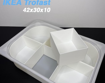 Organizer insert for IKEA Trofast 42x30x10 cm – Perfect fit for IKEA boxes, various colors – Ideal for keeping the children&#39;s room tidy