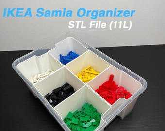 STL file, organizer insert suitable for IKEA Samla39x28x14 – perfect fit for IKEA Samla Box 11L,