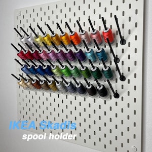 Thread spool holder suitable for IKEA Skadis - Practical thread holder for your pegboard, 10 different colors available, thread holder
