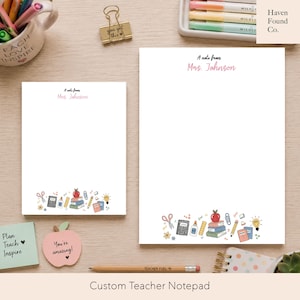 Teacher Appreciation Gift, Personalized Notepad, Customizable Teacher Gift, Teacher Christmas Gifts, Personalized Teacher Notepad 3