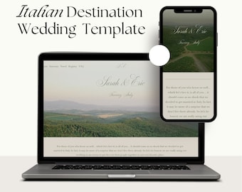 Italian Wedding Squarespace Template, Destination Website (Digital Download)