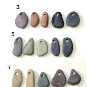 Pre-Drilled Beach Stone Sets of 5, Earring Pairs – Stone Charms, Jewelry Beads