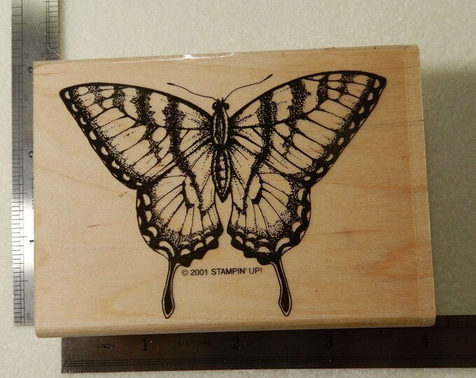 Vintage Stampin' up Butterfly Rubber Stamp - Wood Mounted Paper Art - Etsy