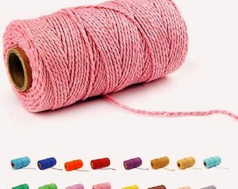 100 Yards Twisted Cotton Cord, Macrame Beading, Jewelry Making