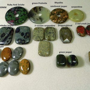 Green Gemstone Beads: Jasper, Garnet, Serpentine, and More