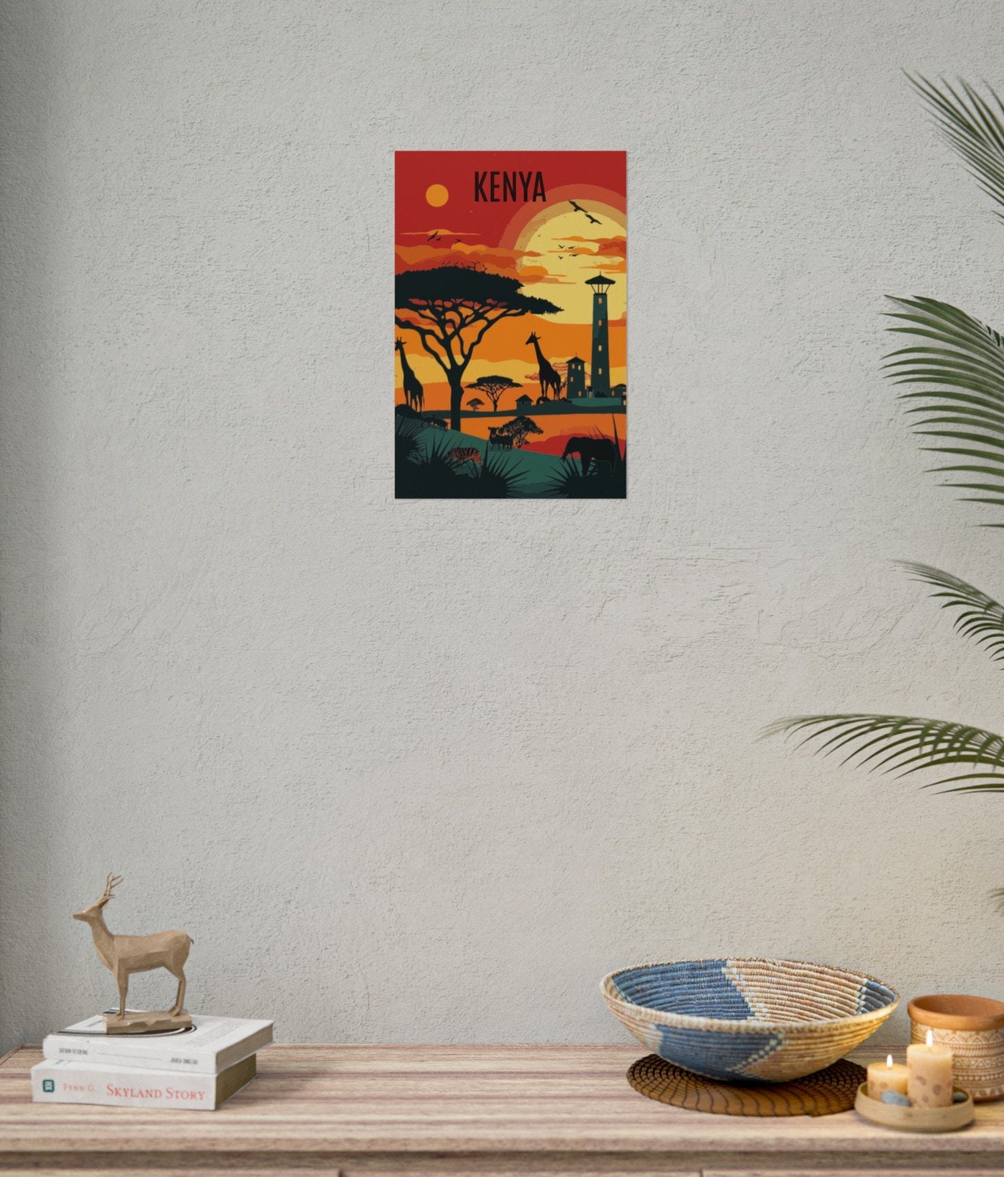 Kenya Africa Travel Poster Kenya Safari Poster Wall Art Kenya Landcape