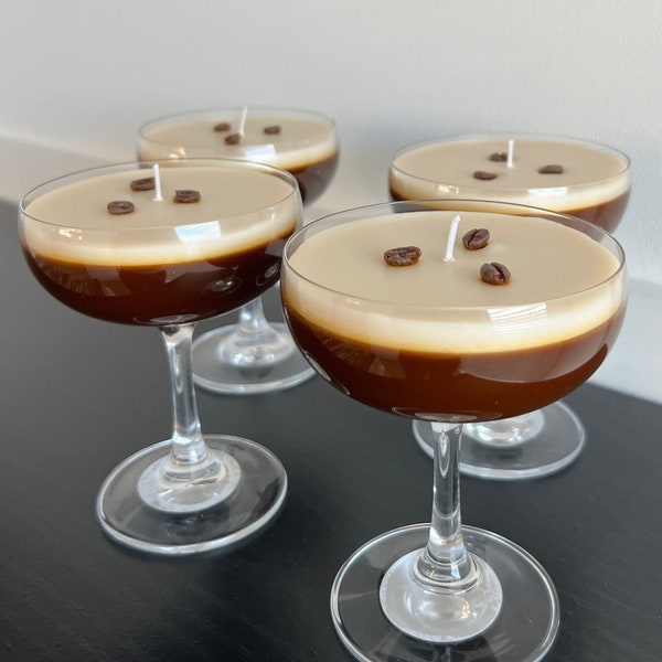 The ORIGINAL viral Espresso Martini Candle / Coupe Glass / Coffee Candle / Espresso Martini Lovers / Espresso Lovers