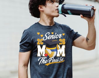 Mamá mayor de voleibol AI, PNG Graduación 2026 Descarga digital El conjunto final Diseño de sublimación de la noche de la graduación